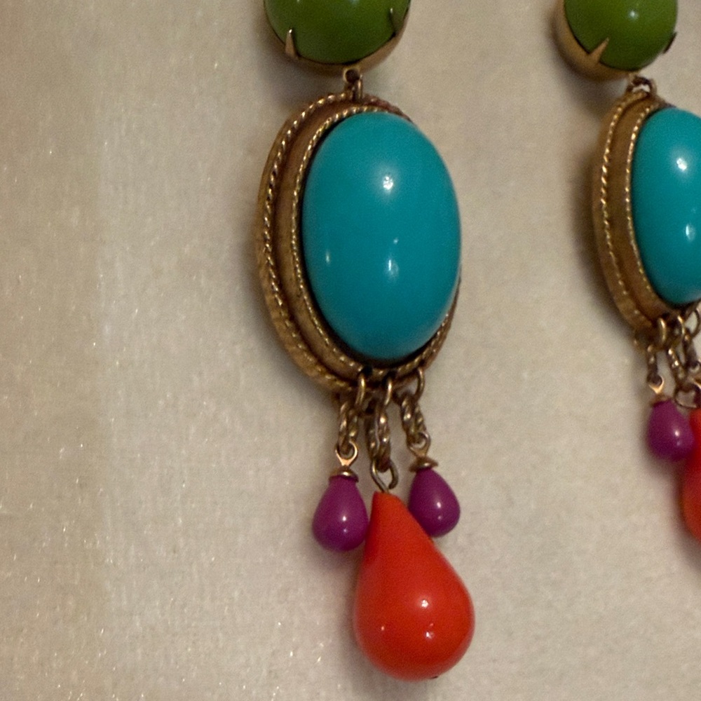 Colorful Dangle Earrings - Picture 2 of 4